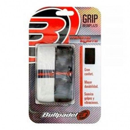 Bullpadel -Bullpadel Gr-1210 Black/White Grip Bullpadel -Bullpadel Gr-1210 Black/White Grip