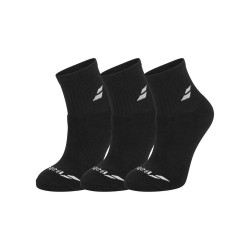 Babolat Quarter Socks x 3 pairs Black