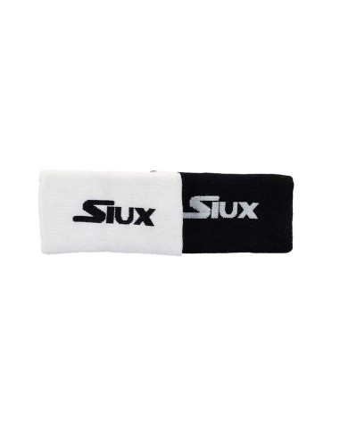 Siux -Muñequera Siux Larga Jacquard Algodon Negro Blanca