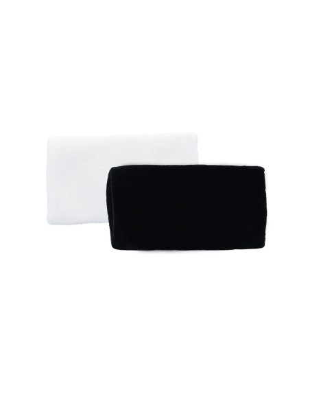 Siux -Siux Long Jacquard Cotton Wristband Black White Siux -Siux Long Jacquard Cotton Wristband Black White