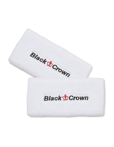 Black Crown -Pack 2 Black Crown White Wristbands 000317
