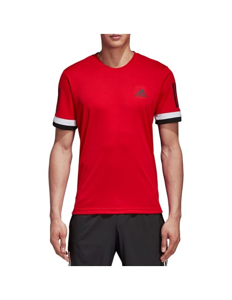 Adidas -Camiseta Club 3str Vermelha Ce1424 Adidas -Camiseta Club 3str Vermelha Ce1424