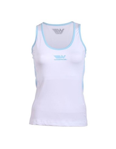 WINGPADEL -Camiseta Wingpadel W-Lisa azul e branca para meninas