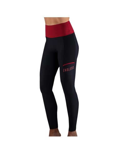 Endless -Leggings Endless Fit Pocket 40014 Black Wine Woman