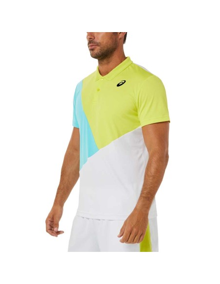 Asics -Polo Asics Masculino Court Color Block 2041a198 103 Asics -Polo Asics Masculino Court Color Block 2041a198 103