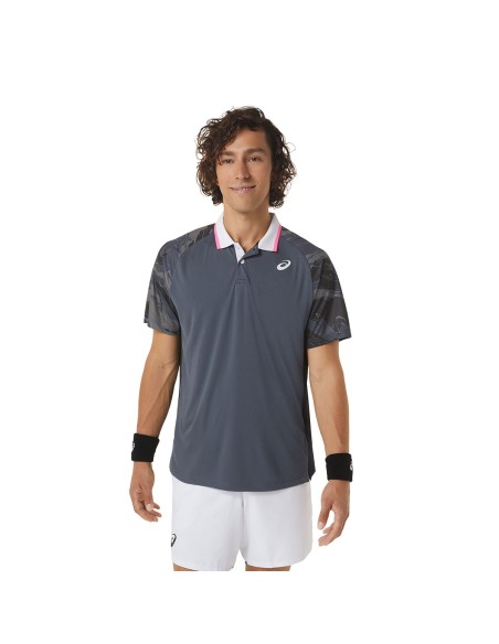 Asics -Polo Asics Masculino Court Graphic 2041a252-020 Asics -Polo Asics Masculino Court Graphic 2041a252-020