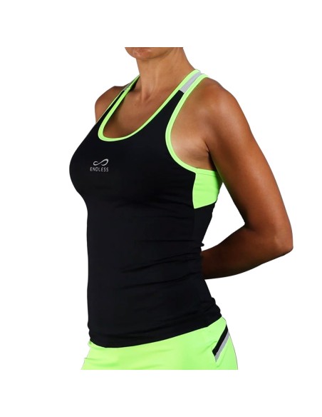 Endless -Camiseta Endless Flow 40003 Black Green Mujer