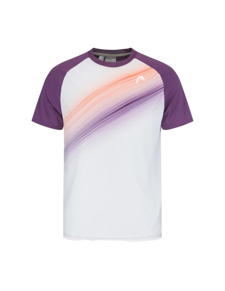 Head -Camiseta Head Performance Blanco Morado