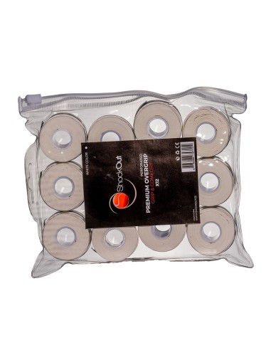 ShockOut Padel -Shockout X12 Premium Overgrips Bag White Perforated 100-0054