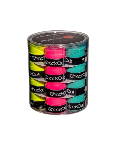 ShockOut Padel -Shockout X24 Drum Overgrips Premium Multicolor Smooth 100-0051