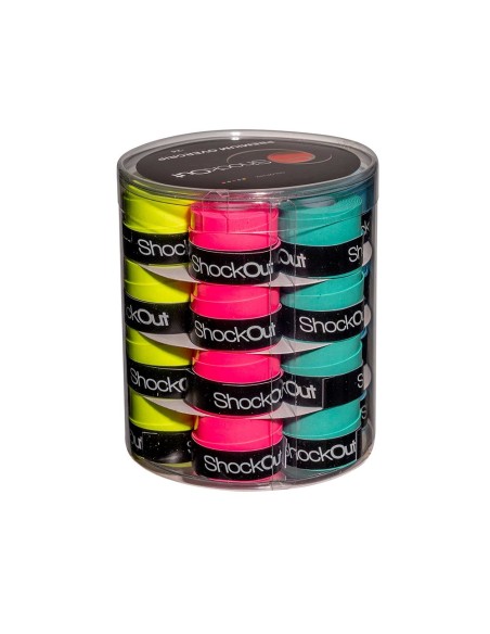 ShockOut Padel -Shockout X24 Drum Overgrips Premium Multicolor Smooth 100-0051