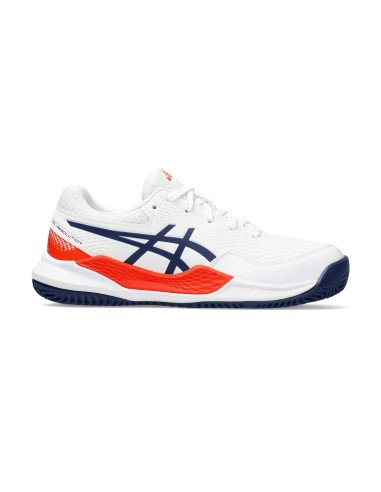 Asics -Asics Gel-Resolution 9 GS Clay White Junior Shoes