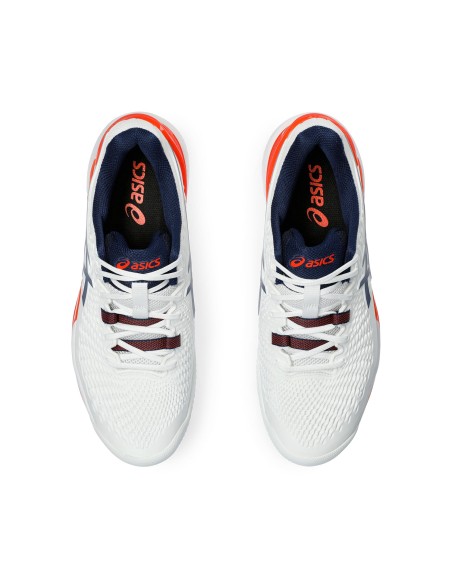 Asics -Zapatillas Asics Gel-Resolution 9 Clay Blanco Naranja