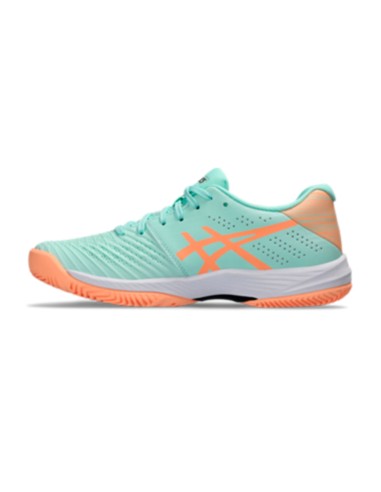 Asics -Zapatillas Asics Solution Swift Padel Verde Naranja Mujer