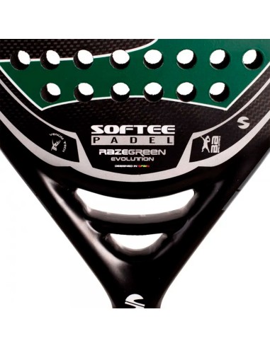 SOFTEE -Raquete de carbono verde Softee Raze Evolution A000565