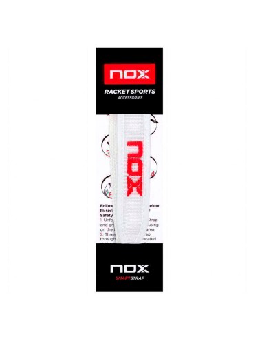 Nox -Cordón Nox Smartstrap Luxury Blanco Logo Rojo