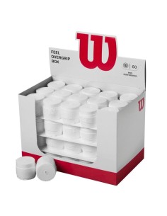 Caixa de 60 Unidades Wilson Pro Overgrip Branco Perfurado