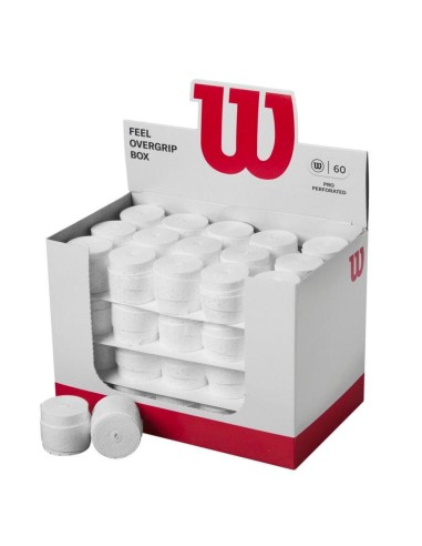 WILSON -Caja 60 Unidades Overgrip Wilson Pro Perforated Blanco