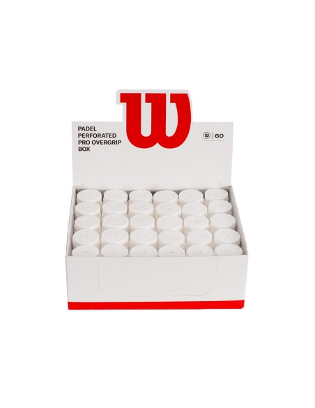 WILSON -Wilson Perforated Pro Padel Overgrip Box 60 units White