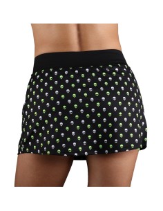 Endless -Endless Minimal Print Skirt 40009 Skulls Green 2