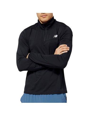 NEW BALANCE -New Balance Accelerate Half Zip Sweatshirt Mt23227 Bk