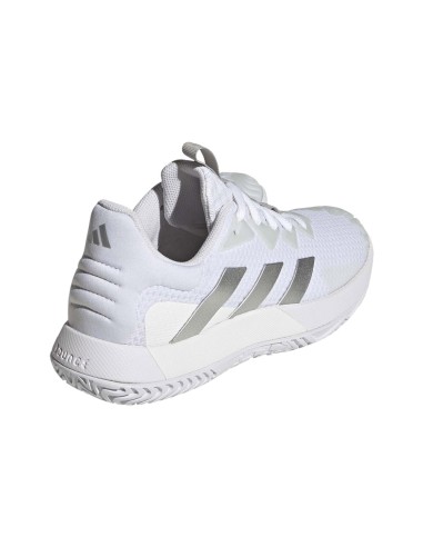Adidas -WOMEN’S WHITE AND Silver Adidas Solematch control ID1502