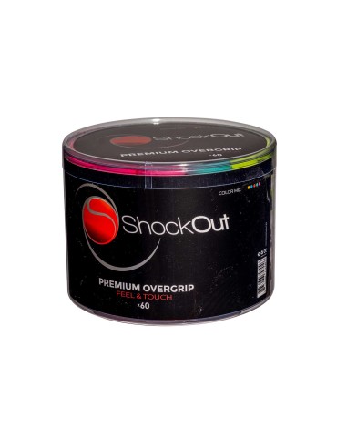 ShockOut Padel -Shockout X60 Drum Overgrips Premium Multicolor Smooth 100-0047