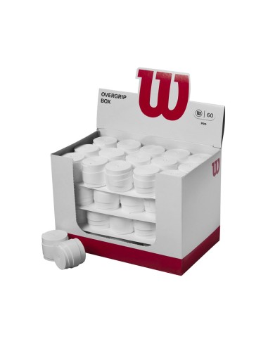 WILSON -Caja Overgrip Wilson Pro 60 uds Blanco