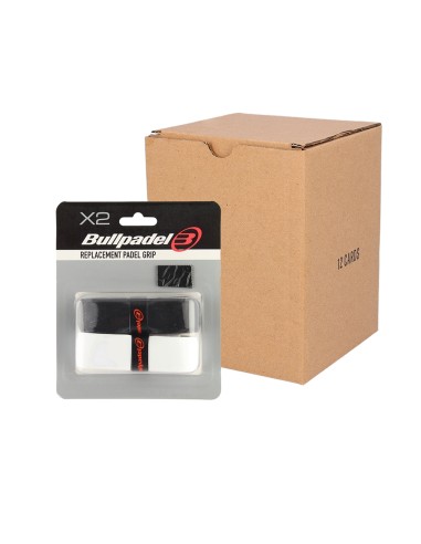 Bullpadel -Caja Grips Bullpadel 12 Uds Blanco/Negro