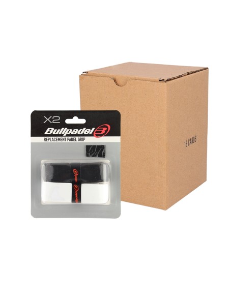 Bullpadel -Caja Grips Bullpadel 12 Uds Blanco/Negro Bullpadel -Caja Grips Bullpadel 12 Uds Blanco/Negro