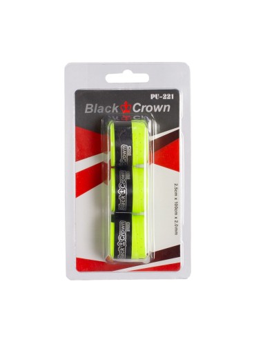 Black Crown -BLISTER 3 GRIPS BLACK CROWN YELLOW