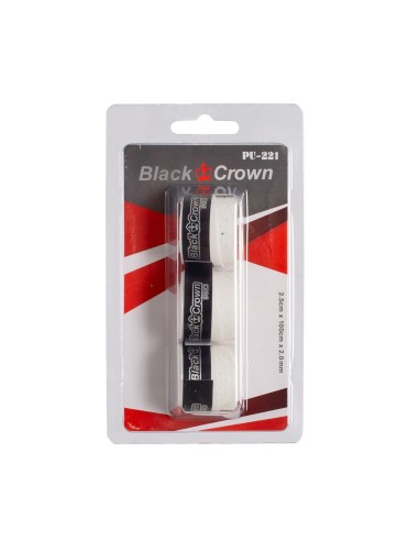 Black Crown -BLISTER 3 GRIPS BLACK CROWN WHITE