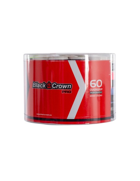 Black Crown -Cubo x60 Overgrips Perforados Black Crown A000404 Multicolor