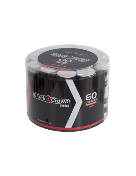 Black Crown -Cube x60 Perforated Overgrips Black Crown A000456 White