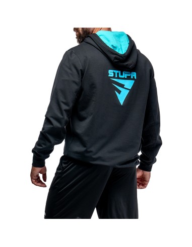 Siux -SUDADERA CON CAPUCHA SIUX ELECTRA STUPA HOMBRE NEGRA FW24
