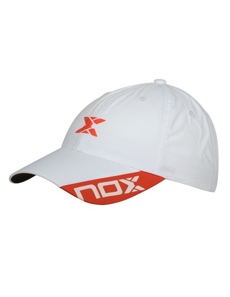 Nox -Gorra Nox Blanca Logo Rojo