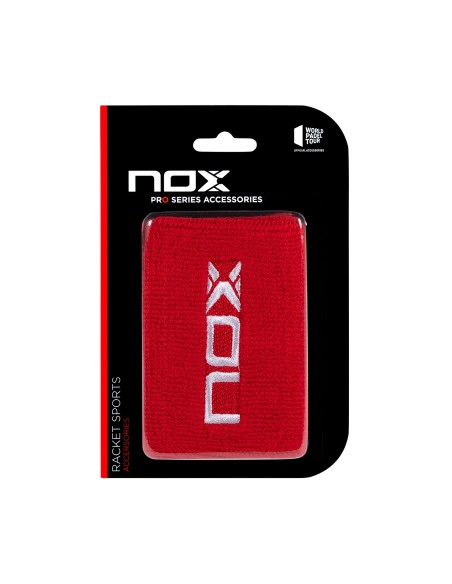 Nox -Blister (2 UDS) Muñequera Nox Roja Logo Blanco Nox -Blister (2 UDS) Muñequera Nox Roja Logo Blanco