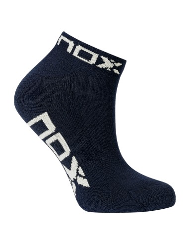 Nox -CALCETINES TOBILLEROS NOX AZUL LOGO BLANCO MUJER CAMBBAZBL