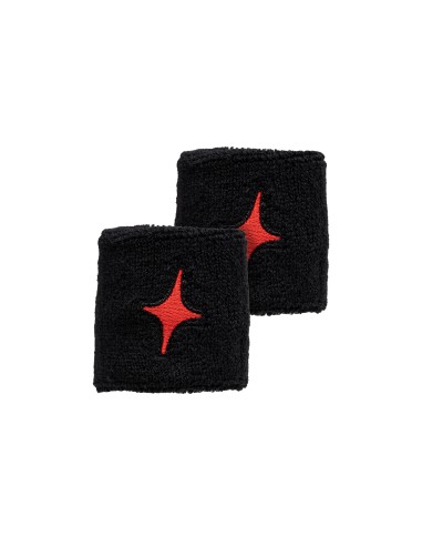 Star Vie -Blister (2 UDS) Muñequera Starvie Negra Star Roja