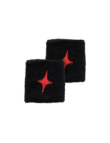 Star Vie -Blister (2 UDS) Muñequera Starvie Negra Star Roja