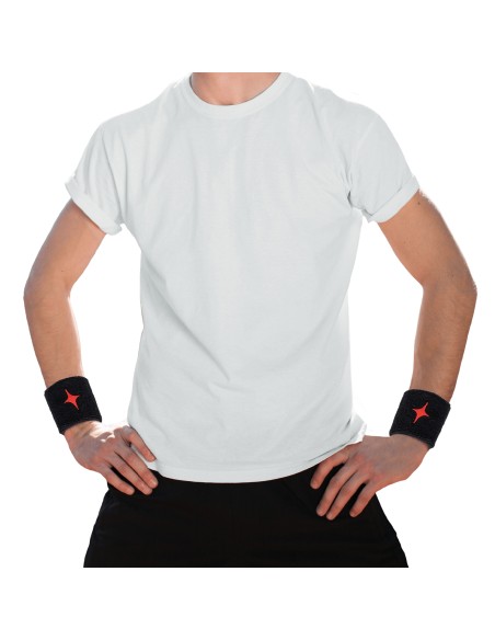 Star Vie -Blister (2 UDS) Muñequera Starvie Negra Star Roja