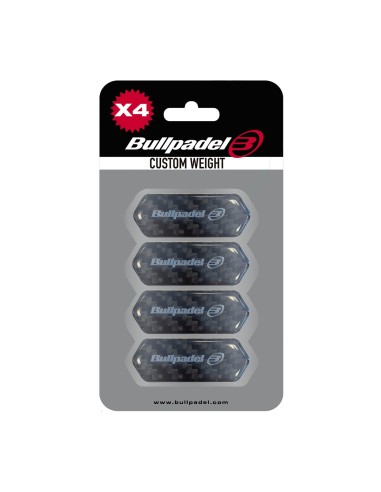 Bullpadel -BLISTER (4 UNIDADES) PROTETOR DE PESO PERSONALIZADO BULLPADEL 005 474991