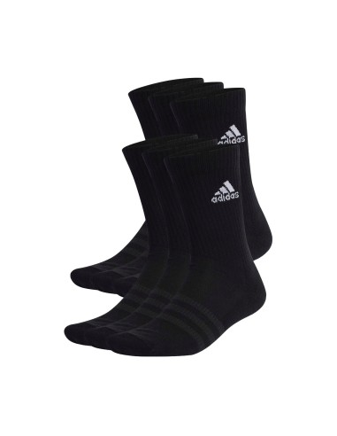 Adidas -Pack 3 Pares Calcetines Adidas Cushion Sportwear Crew Negro