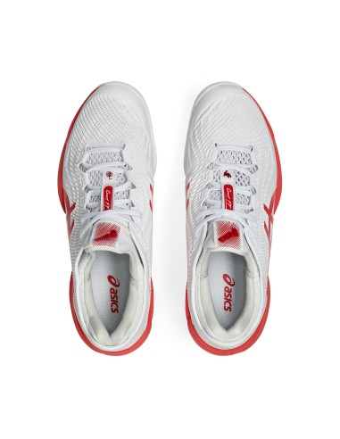 Asics -Asics Court Ff 3 Novak Clay 1041A521-966 Branco Vermelho
