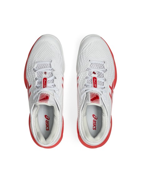 Asics -Asics Court Ff 3 Novak Clay 1041A521-966 Branco Vermelho