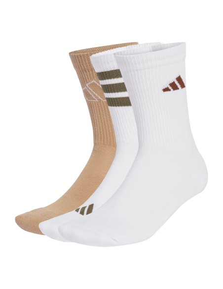 Adidas -Pack de 3 Calcetines Adidas Logo Unisex Blanco Adidas -Pack de 3 Calcetines Adidas Logo Unisex Blanco
