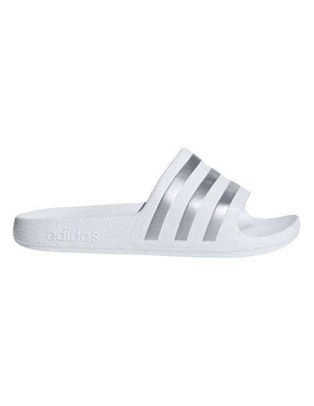 Adidas BM SportTech -Adidas Adilette Aqua K White/Silver JUNIOR Flip Flops F35555 Adidas BM SportTech -Adidas Adilette Aqua K White/Silver JUNIOR Flip Flops F35555
