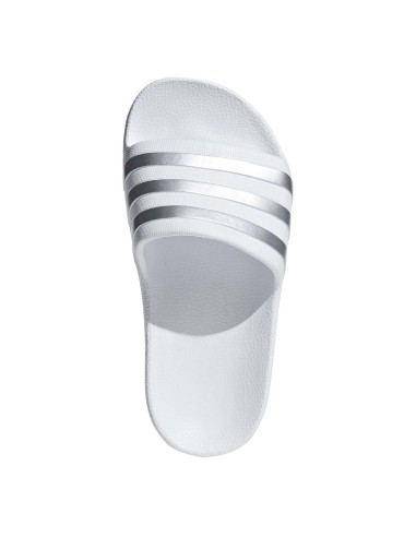 Adidas BM SportTech -Chanclas Adidas Adilette Aqua K Blanco/Plateado JUNIOR F35555