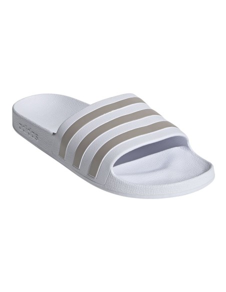 Adidas BM SportTech -Chinelo Adidas Adilette Aqua Branco/Dourado UNISSEX EF1730 Adidas BM SportTech -Chinelo Adidas Adilette Aqua Branco/Dourado UNISSEX EF1730