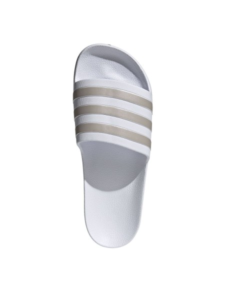 Adidas BM SportTech -Chinelo Adidas Adilette Aqua Branco/Dourado UNISSEX EF1730 Adidas BM SportTech -Chinelo Adidas Adilette Aqua Branco/Dourado UNISSEX EF1730